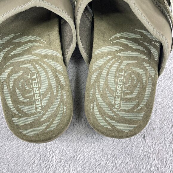 Merrell Terran 3 Cush Womens Slide US 8 Olive Leather Slip On Sandal J004586 - Picture 11 of 12